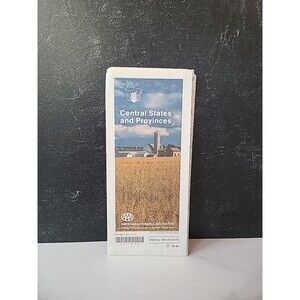 Central States And Provinces AAA Map Vintage READ DESCRIPTION
